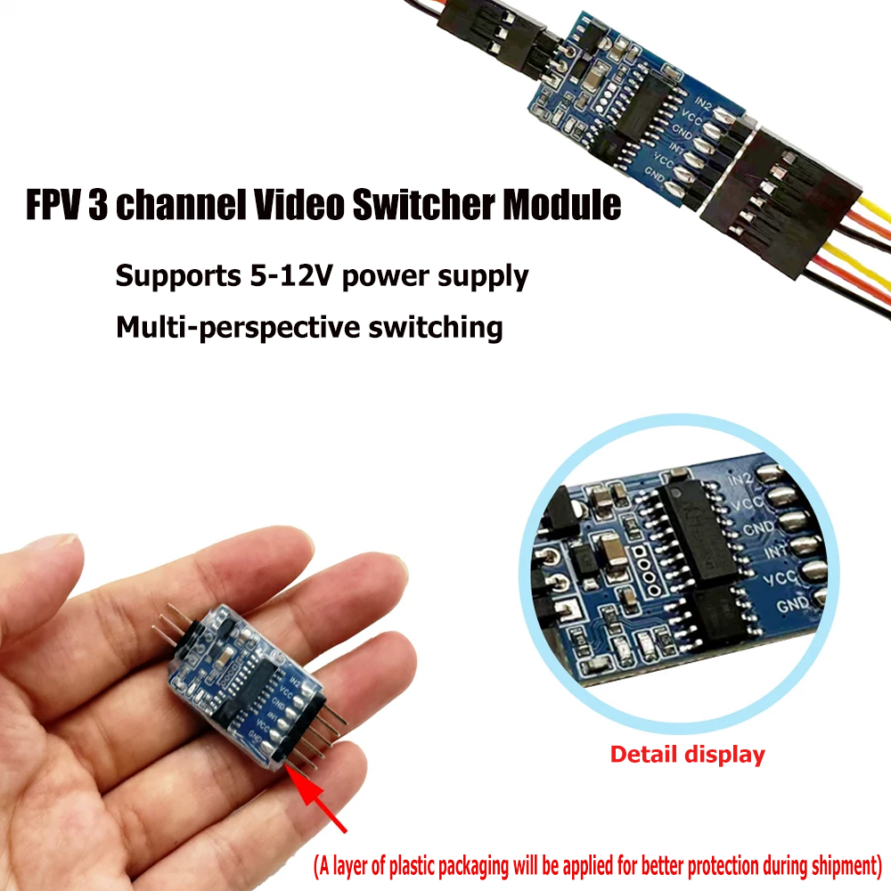 5.8G 3 Channel Video Switcher  - đánh giá và giá Fpv Drone Receiver